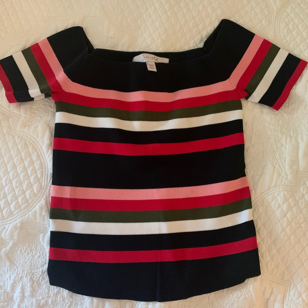 Multicolor off shoulder top